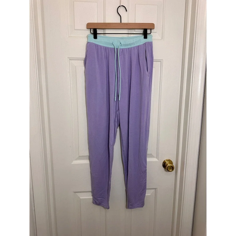 Jambys Women Purple Mint Modal Pajama Set Long Sleeve Jamtee Long Jambys S
